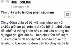 Thầy giáo khủng hoảng tinh thần vì bị vu lừa tình trên Facebook