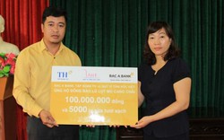 Ủng hộ 10.000 ly sữa tươi sạch, 200 triệu đồng cho dân vùng lũ