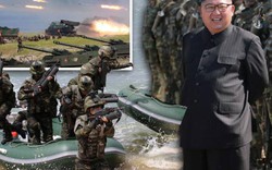Ảnh binh sĩ Triều Tiên tập trận đánh chiếm đảo sau vụ phóng tên lửa