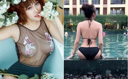 "Đứng hình" vì Phi Thanh Vân mặc bikini khoe vòng 3 hơn 1m ở bể bơi