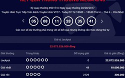 Kết quả Vietlott ngày 30.8: Giải Jackpot 22 tỷ đồng chưa tìm thấy chủ nhân