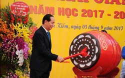 Chủ tịch nước Trần Đại Quang đánh trống khai giảng năm học mới