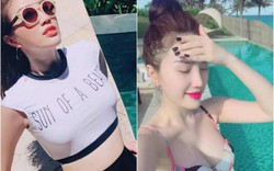 Bảo Thy khoe clip mặc bikini "quẩy tưng" ở bể bơi tạm biệt hè