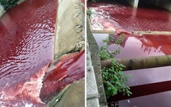 Dòng sông bất ngờ nhuộm đỏ máu tại thành phố Trung Quốc