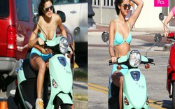 Ngôi sao Selena Gomez chạy Vespa đốn tim cánh mày râu