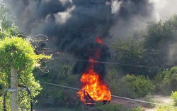 Phát hoảng: Đốt rác khói lửa bốc cao chục mét, tưởng cháy nhà