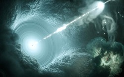 Siêu hố đen bắn "hạt ma" về phía Trái Đất từ khoảng cách 4 tỷ năm ánh sáng