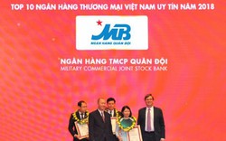 MB thăng hạng trong TOP 10 Ngân hàng thương mại Việt Nam uy tín năm 2018