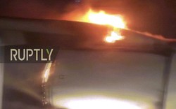Kinh dị cảnh máy bay Nga bốc cháy "hừng hực" sau khi cất cánh