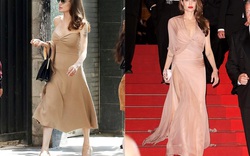 Học Angelina Jolie cách mặc màu nude sang trọng