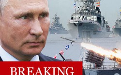 25 tàu chiến Nga rầm rộ khoe sức mạnh ngoài khơi Syria "nắn gân" Mỹ