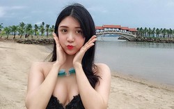 Thanh Bi - "người tình màn ảnh" Việt Anh tiếp tục hở bạo với bikini