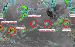 Một loạt bão nhiệt đới cùng lúc càn quét các đại dương