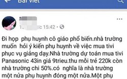 Công an thông tin lý do mời 2 phụ huynh lên làm việc vì chuyện viết facebook