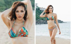 MC Phương Mai khoe vóc dáng nóng bỏng với bikini trên bờ biển
