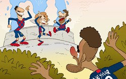 Ảnh chế: Griezmann đến Barca "cứu cánh" Messi, Neymar hụt hẫng