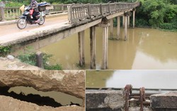 Kinh hãi những cây cầu "tử thần" ở Nghệ An, vừa đi vừa... run