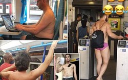 Ảnh: Người người đua nhau để ngực trần đi tàu xe vì trời quá nóng
