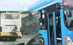 "Người nhện" đu sau xe bus để đi chui ở Philippines