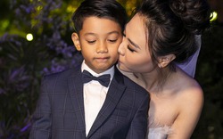 Đàm Thu Trang ôm hôn bé Subeo trong ngày cưới Cường Đô La