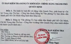 Một chuyên viên UBND TP.HCM bị khai trừ khỏi Đảng