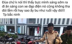 Xúc phạm CSGT, cô gái chụp ảnh đăng mạng kèm chú thích "bu như ruồi"