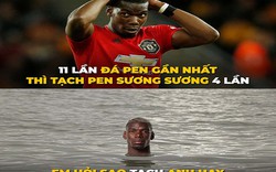 Pogba nhận mưa ảnh chế sau khi "tạch" pen khiến MU bị cầm hòa