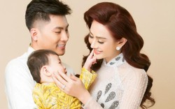 Vợ chồng Lâm Khánh Chi lần đầu chụp bộ ảnh cùng con trai nhờ người mang thai hộ