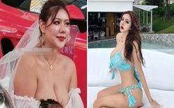 Hot girl siêu vòng 1 bị bắt gặp ngoài đời gây sốc vì nhan sắc thật