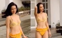 Clip: Sĩ Thanh "đốt mắt" ở bể bơi để soán ngôi "Nữ hoàng nội y" Ngọc Trinh?