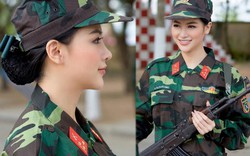 Hoa hậu Phương Khánh “đốn tim” khán giả khi mặc quân phục tham gia “Chúng tôi là chiến sĩ”