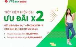 VPBank tặng ngay 300.000 VNĐ cho khách hàng gửi tiết kiệm trực tuyến qua CDM/ATM