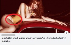 Elly Trần gặp sự cố lộ nếp gấp đùi "ngấn mỡ" trên báo Thái Lan