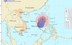 Bão số 9 có gió giật cấp 14-15, đi hình vòng thúng