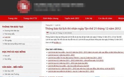 Website trường ĐH thông báo &#34;Ngày tận thế&#34;?