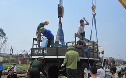 Đoàn tàu đặc biệt chở phương tiện phục vụ tang lễ Đại tướng đã tới Quảng Bình 