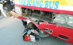 Chạy cắt mặt xe buýt, xe máy bị đâm trực diện, 1 người thiệt mạng
