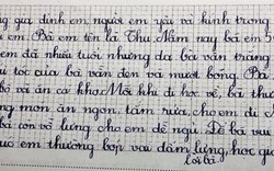 Thích thú bài văn tả bà &#34;da mịn, tóc đen&#34; với nét chữ đẹp như in