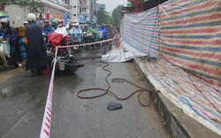 Cận cảnh hiện trường vụ đứt cáp làm chết người ở Hà Nội