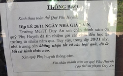 Xôn xao thông báo trường mầm non từ chối nhận quà 20.11