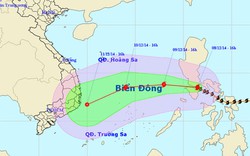 Ngày mai, 9/12, bão Hagupit sẽ vào Biển Đông