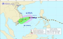 Bão giật cấp 9-10 cách Khánh Hòa - Ninh Thuận 440km