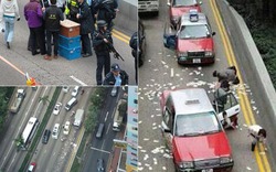 Hong Kong: Đô la rơi trắng đường cao tốc, dân lao ra hôi của