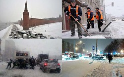 Moscow tê liệt vì băng tuyết, 500 vụ tai nạn trong một giờ