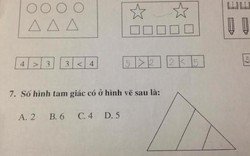 Bài toán lớp 1 tìm tam giác khiến các ông bố đau đầu