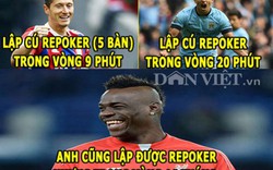 ẢNH CHẾ: Balotelli lập cú "repoker" kỷ lục, Ronaldo khiếp sợ “thánh” Bendtner