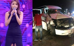 Xe chở ca sỹ Hàn bị tai nạn, hư hỏng nặng