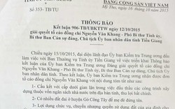 Công bố kết quả xác minh đơn tố cáo Chủ tịch Tiền Giang