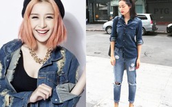 Ngắm loạt sao, hotgirl Việt "đọ dáng" với sơ mi denim