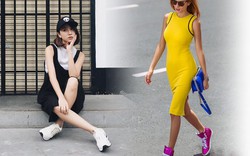 Khi sao Việt "se duyên" giày thể thao với váy điệu